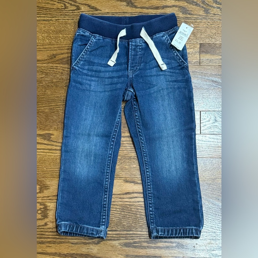 NWT Baby Gap denim joggers, toddler size 3